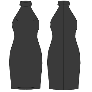 Patron ropa, Fashion sewing pattern, molde confeccion, patronesymoldes.com Vestido 7932 DAMA Vestidos